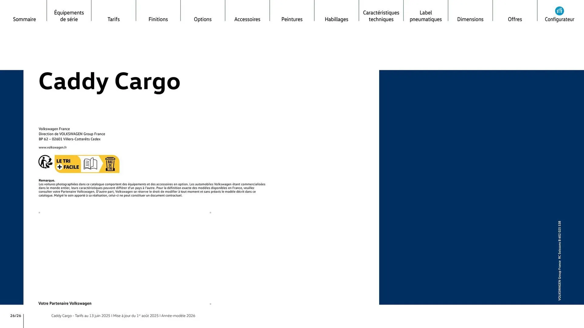 Catalogue Volkswagen du 7 août au 31 mars 2026 - Catalogue page 26