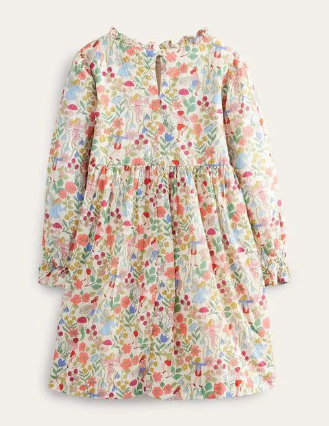 Robe imprimée à smocks