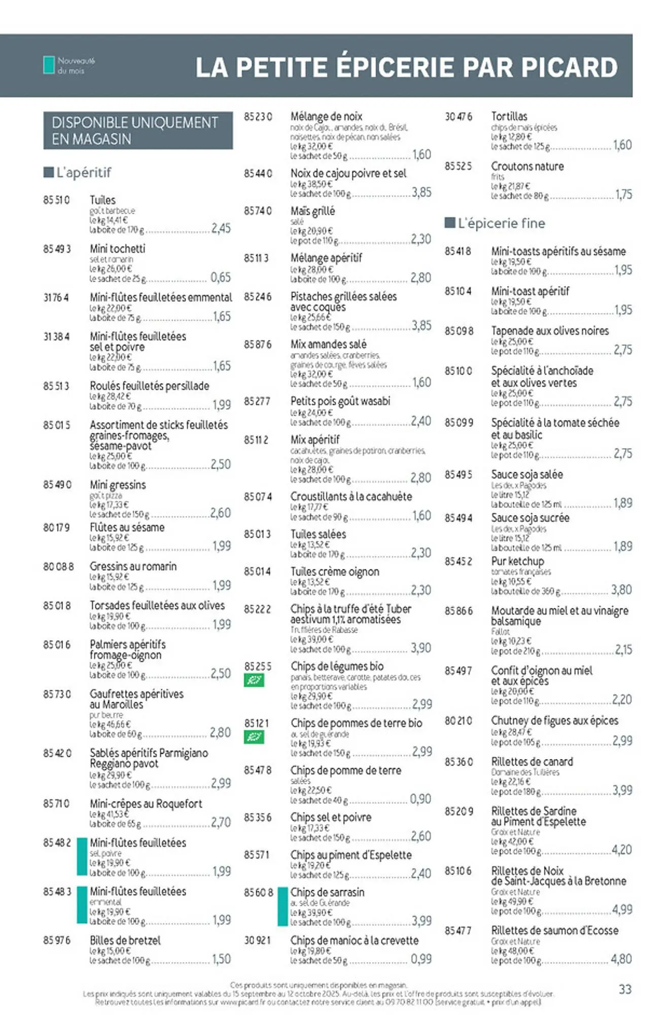 Catalogue Picard du 15 septembre au 16 novembre 2025 - Catalogue page 33
