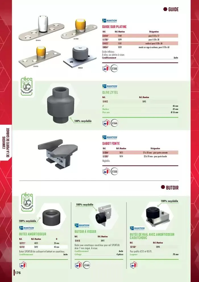 Guide Quincaillerie Serrurerie 2025 - 2026 du 1 avril au 1 avril 2026 - Catalogue page 178