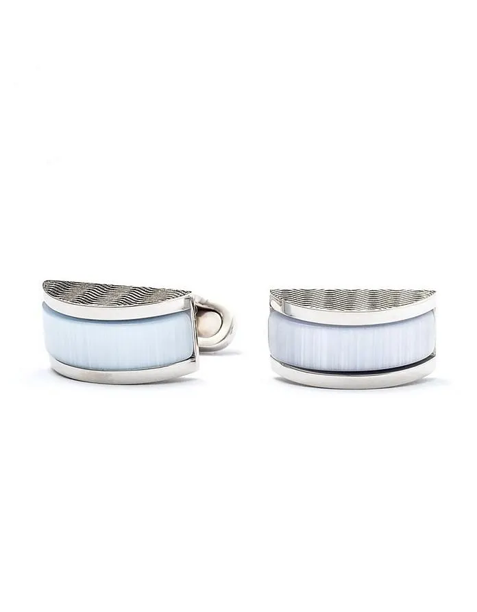 Brass and Semi-Precious Stone Men's Cufflinks