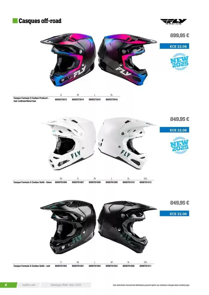 FLY RACING 2025 du 20 novembre au 31 août 2025 - Catalogue page 8