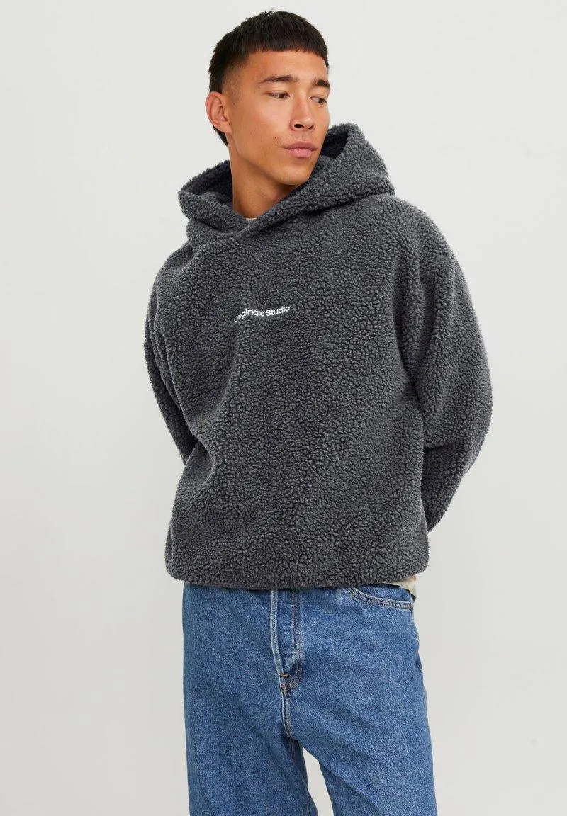 JORVESTERBRO TEDDY SWEAT HOOD - Suéter de forro polar - asphalt