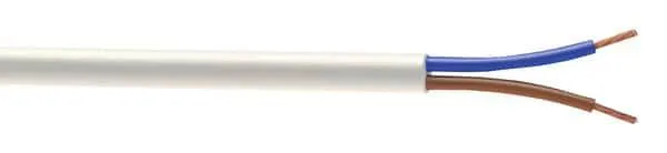 Câble électrique H05VVF 2 x 1,5mm² blanc - 5 m - Nexans