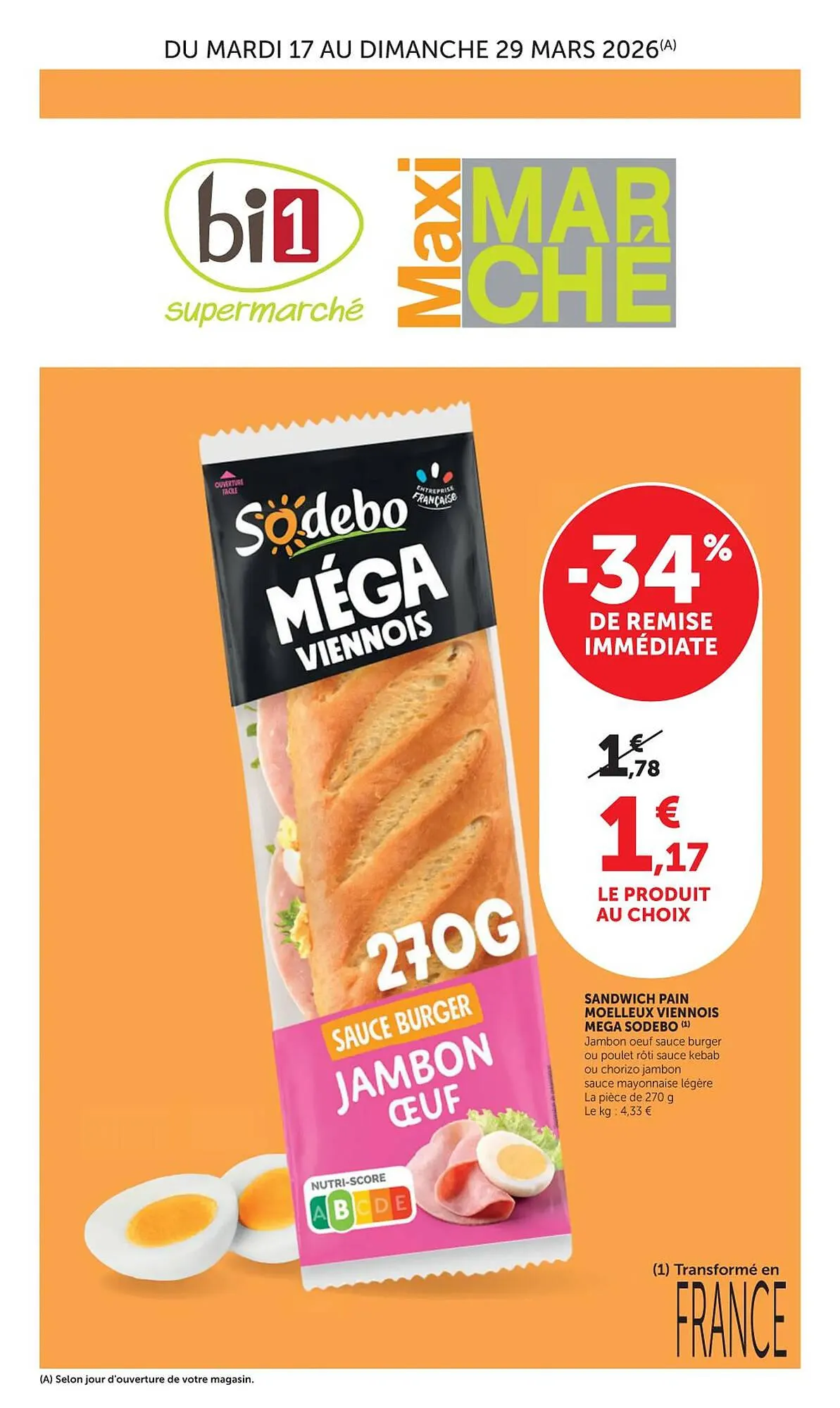 Catalogue Maximarché du 17 mars au 29 mars 2026 - Catalogue page 1