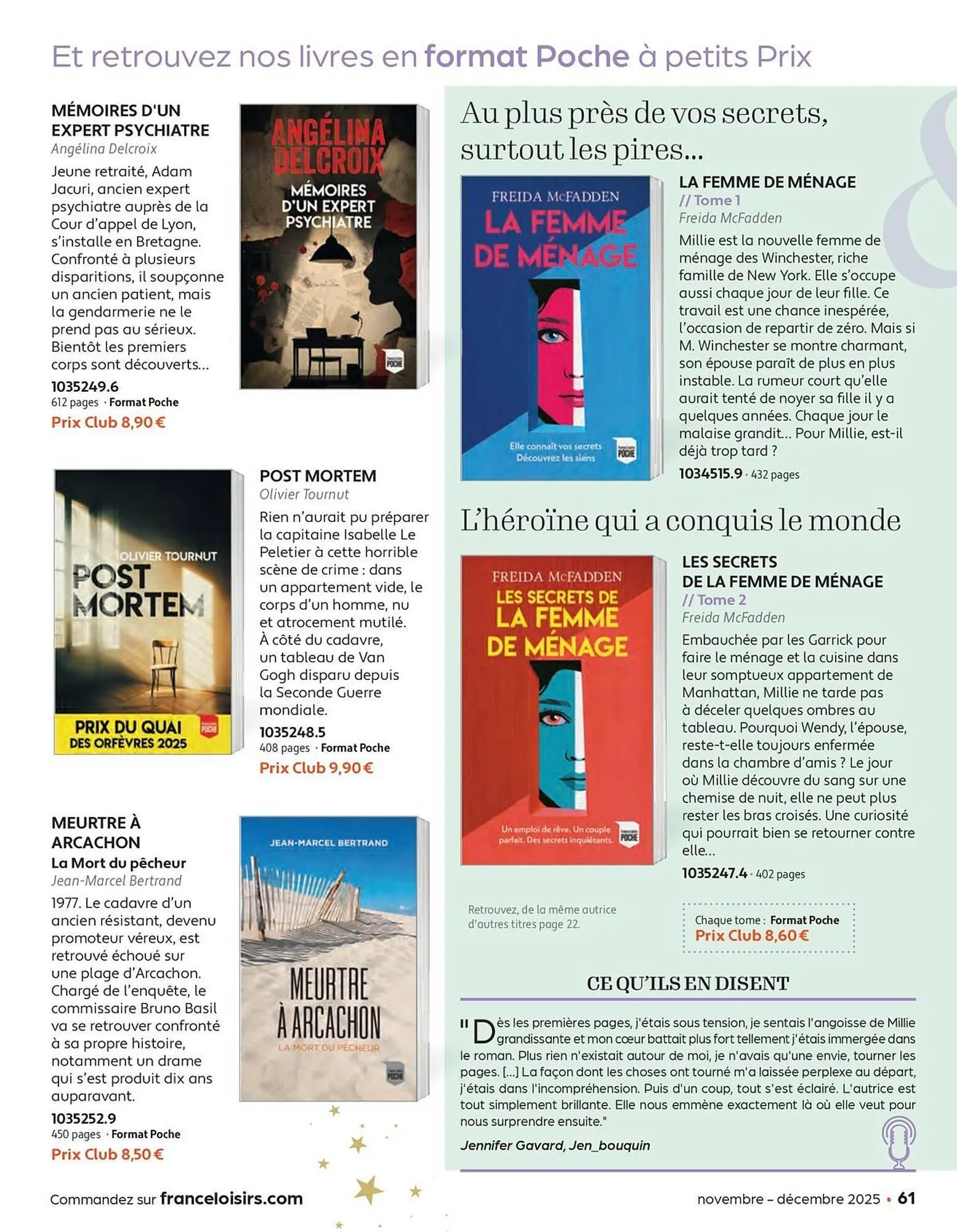Catalogue France Loisirs du 3 novembre au 31 décembre 2025 - Catalogue page 61