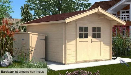 Abri de jardin bois Weka Premium 5,97 M2 Ep. 28 mm