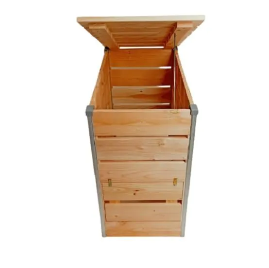 Composteur bois Douglas 246L STEEL - L80xl45x82 cm - Epaisseur 19mm - mon PETIT POTAGER