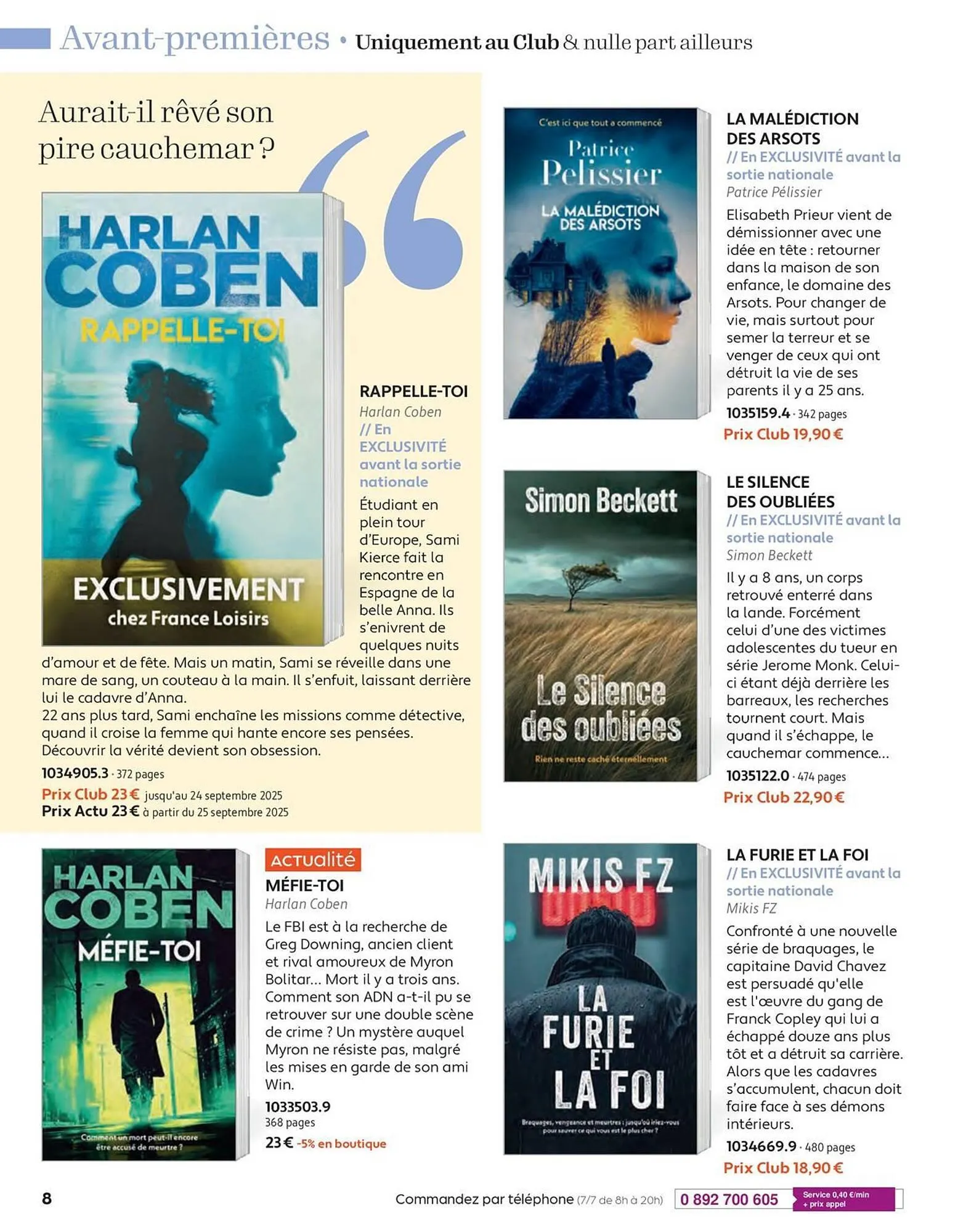 Catalogue France Loisirs du 1 septembre au 31 octobre 2025 - Catalogue page 8