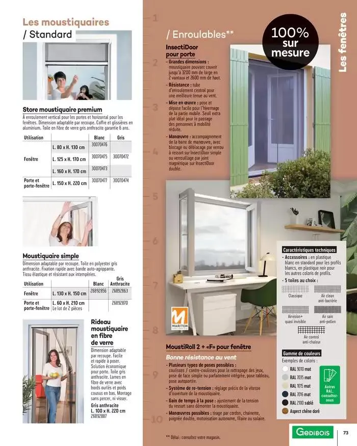 Menuiserie Extérieures 2025 du 1 janvier au 31 décembre 2025 - Catalogue page 73