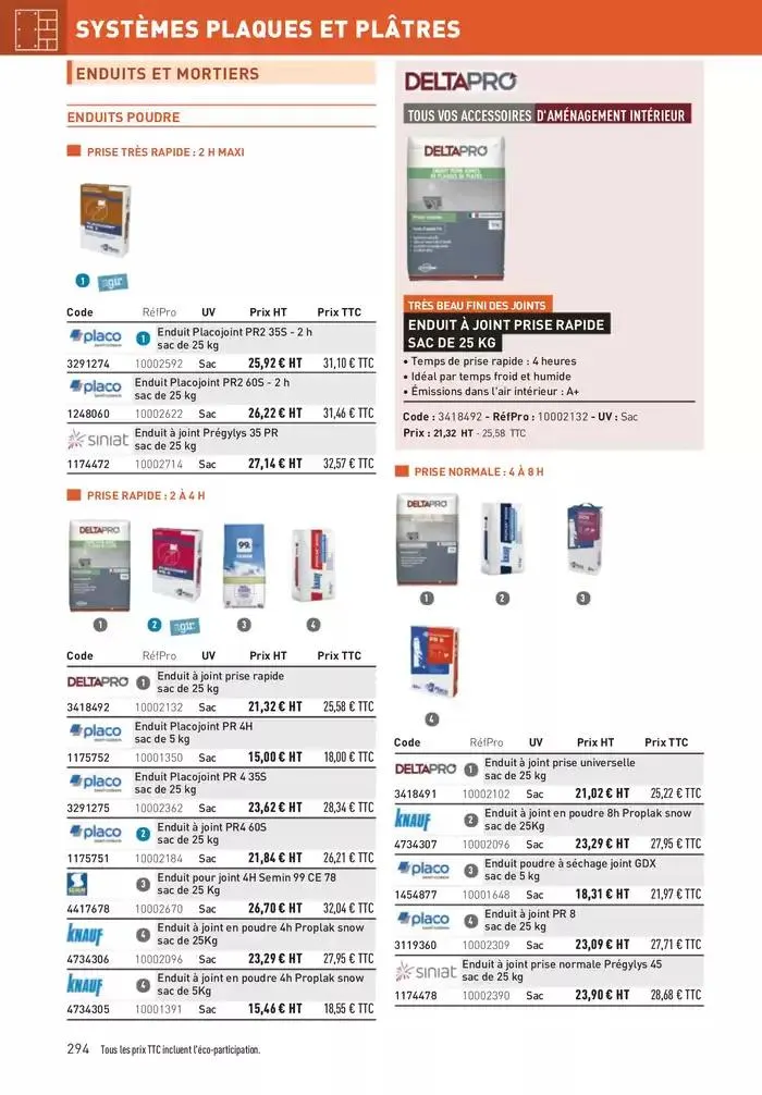Matériaux 2025 du 1 janvier au 31 décembre 2025 - Catalogue page 294