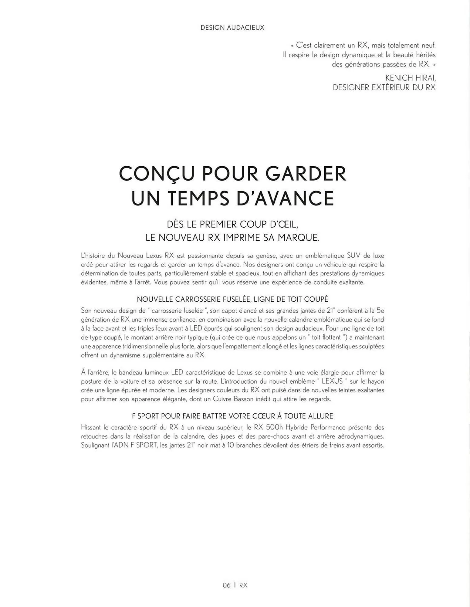 Catalogue Lexus du 21 décembre au 31 mars 2024 - Catalogue page 6