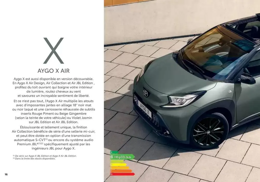 Toyota Aygo X du 6 novembre au 6 novembre 2025 - Catalogue page 16
