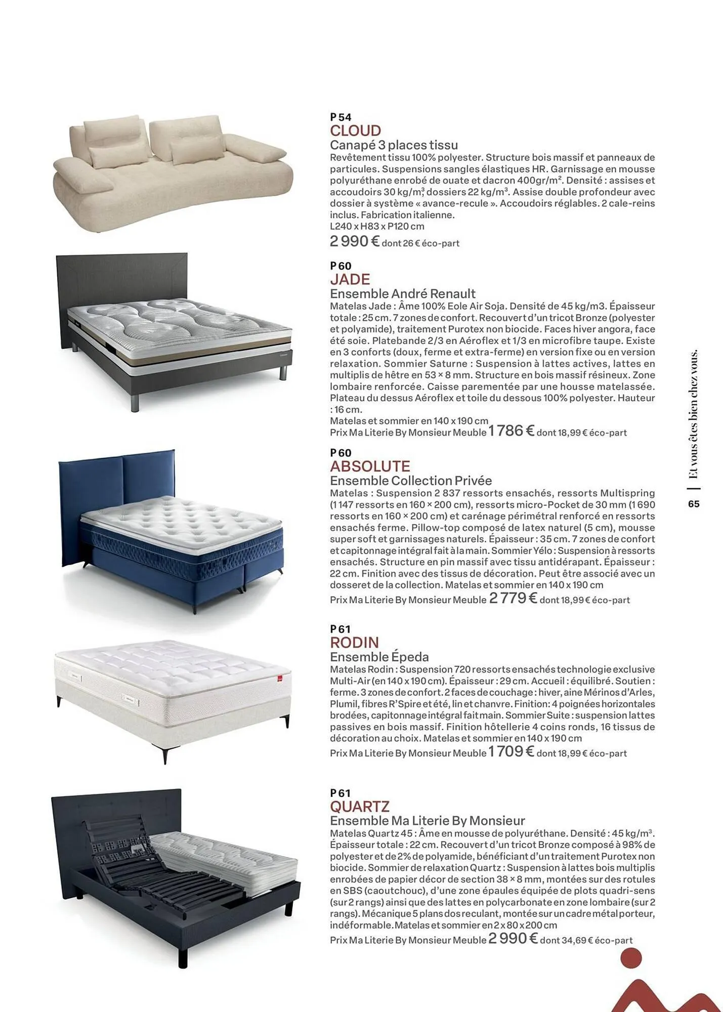 Catalogue monsieur meuble du 16 septembre au 31 mai 2026 - Catalogue page 65