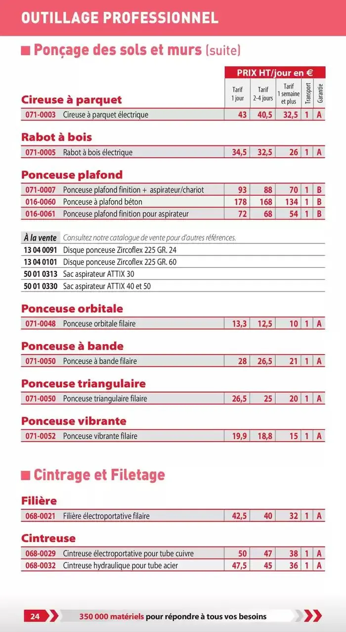 Tarifs professionnels du 3 janvier au 31 décembre 2025 - Catalogue page 26