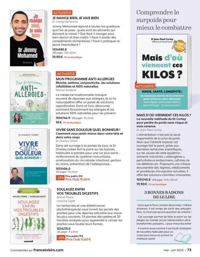 Mai - Juin 2025 du 30 avril au 30 juin 2025 - Catalogue page 73