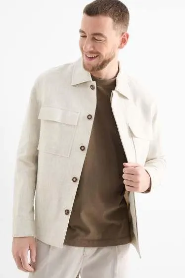Shirt jacket - linen blend