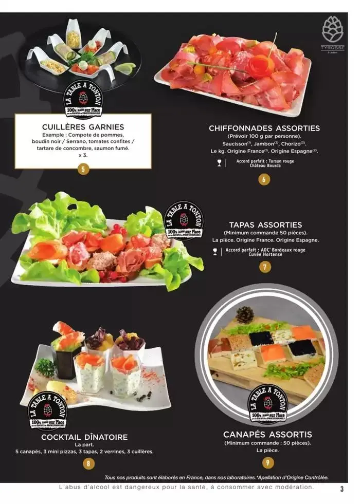 CARTE TRAITEUR PERMANENTE du 3 janvier au 31 décembre 2025 - Catalogue page 23