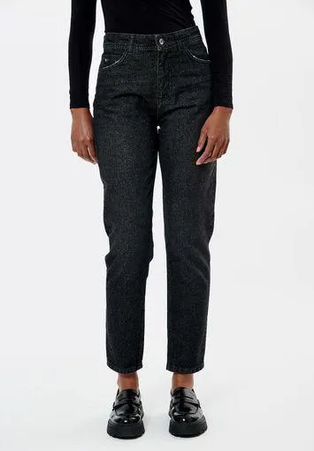 Jean Mom noir femme