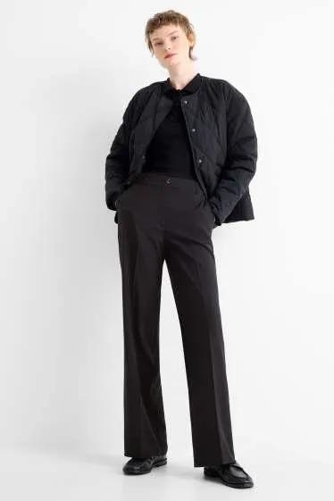 Cloth trousers - mid-rise waist - straight leg