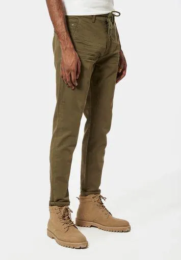 Pantalon kaki relaxed cropped Homme