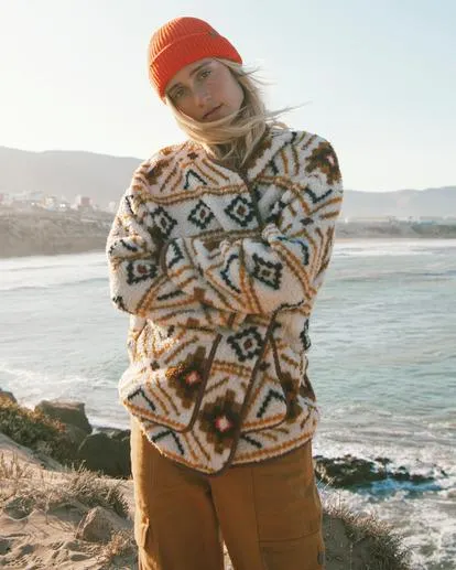 Fireside Cosy - Veste boutonnée en polaire pour Femme