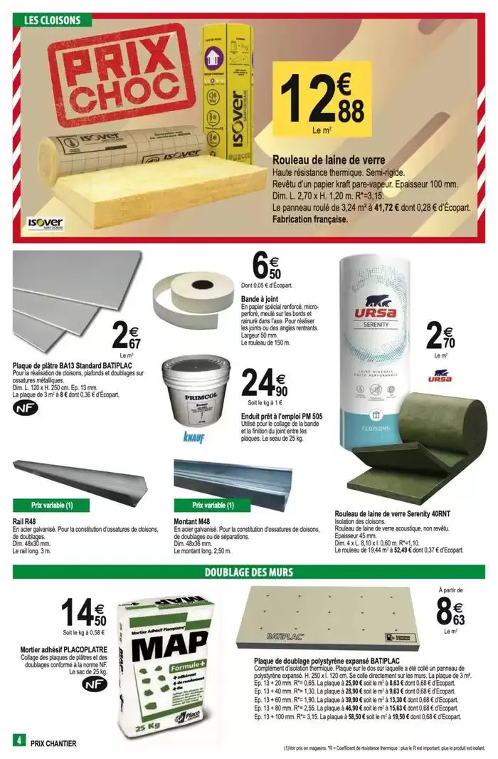 Prix Chantier du 5 mars au 16 mars 2025 - Catalogue page 4