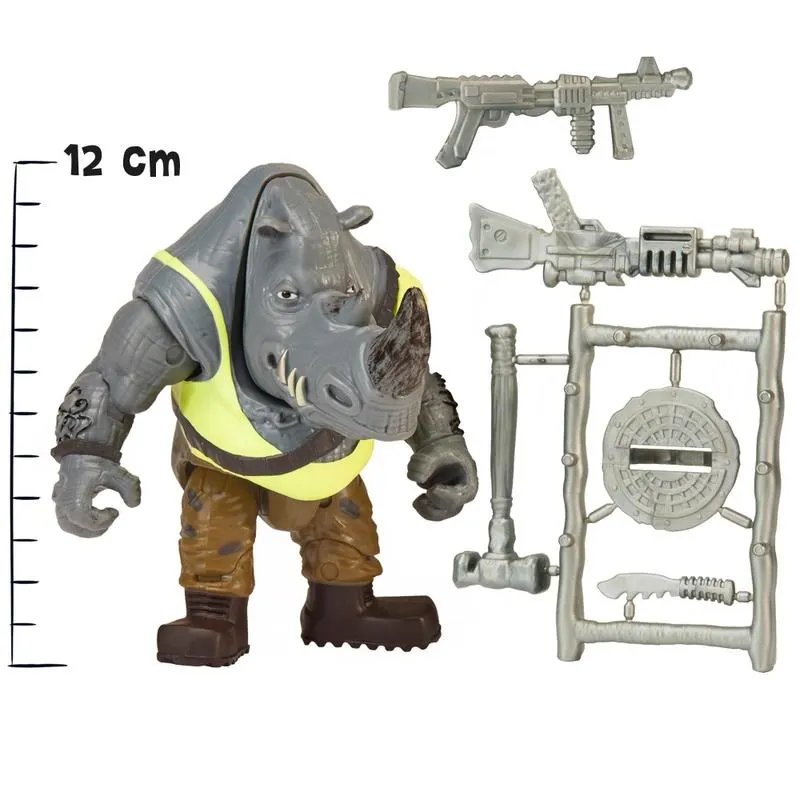 Tortues Ninja - Figurine Articulée Rocksteady 12 cm
