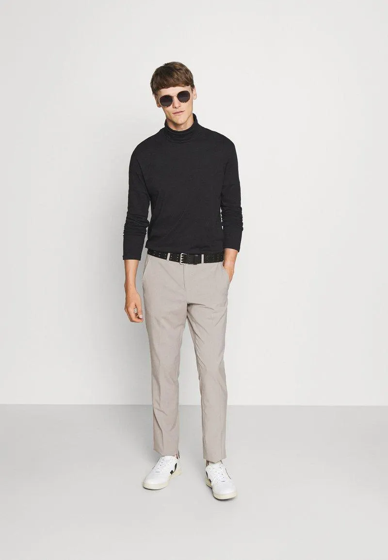 LONG SLEEVED ROLL NECK TOP 3 PACK - T-shirt à manches longues - black/dark grey/white