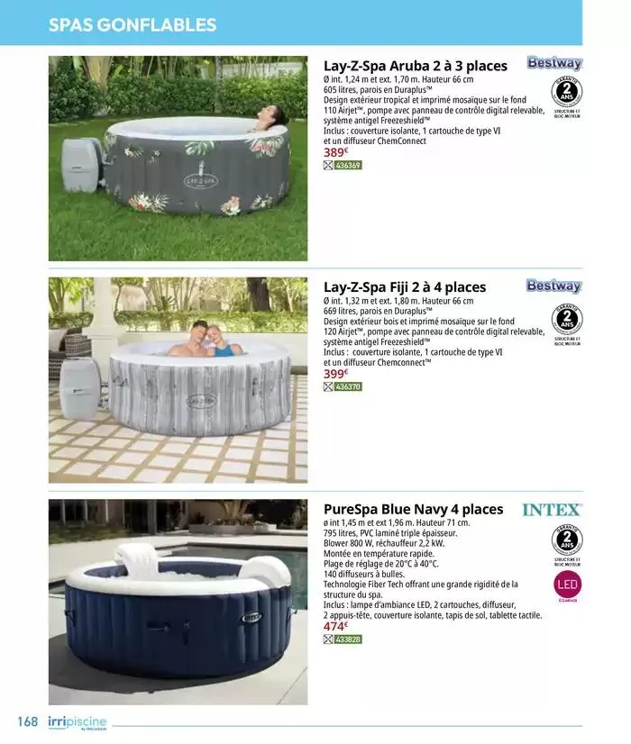 Les plaisir de l'eau Piscine,Spa,Arrosage du 10 mars au 31 décembre 2025 - Catalogue page 168