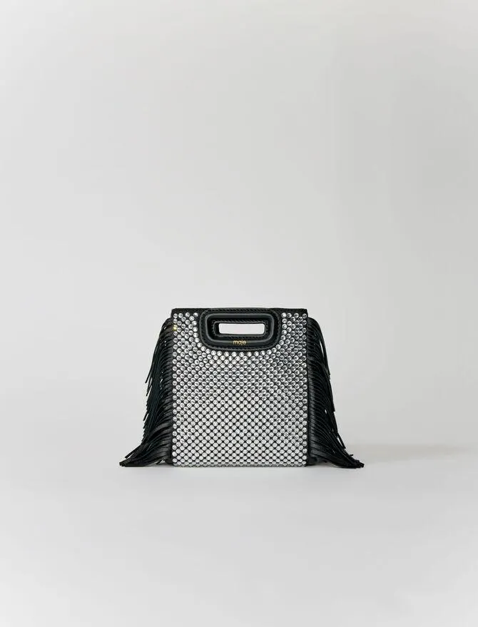 M mini en cuir et strass