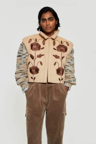 Gilet sans manches brodé Trudy