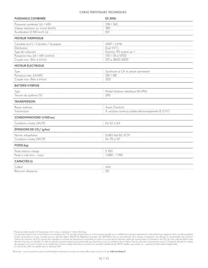 Lexus ES du 27 mars au 27 mars 2026 - Catalogue page 52