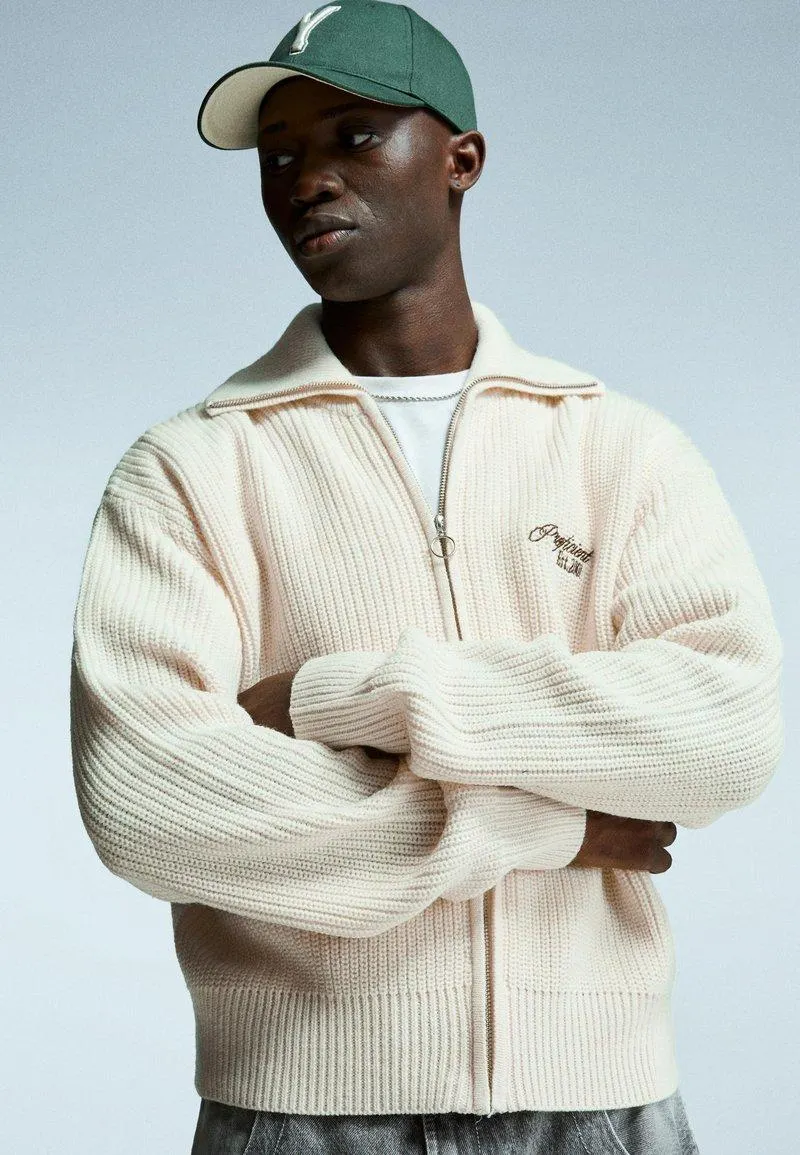 EMBROIDERED TEXTURED - Gilet - white