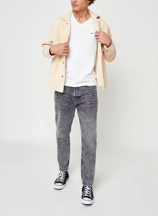 T-shirt - Stretch Slim V-Neck Tee - Blanc