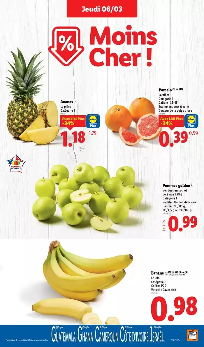 Les bonnes affaires sont chez Lidl ! Découvrez une sélection de produits à petits prix du 6 mars au 12 mars 2025 - Catalogue page 5