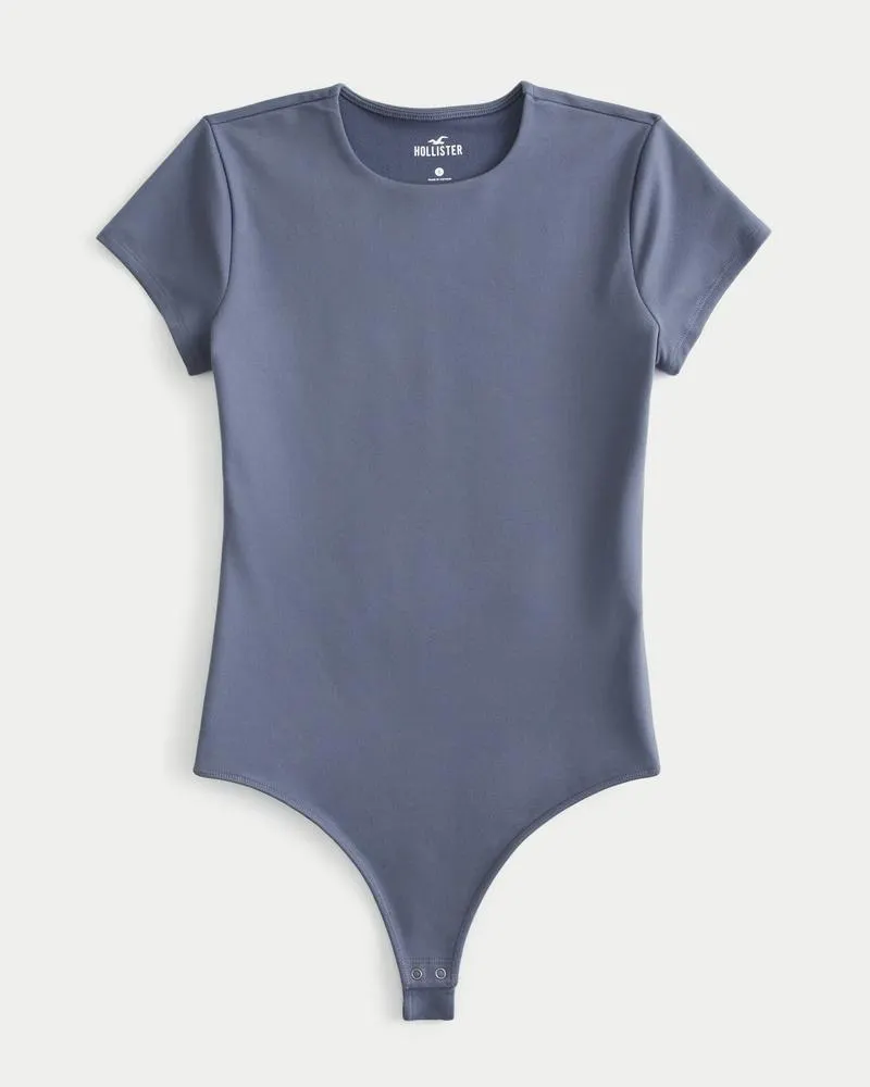 Soft Stretch Seamless Fabric Crew Bodysuit