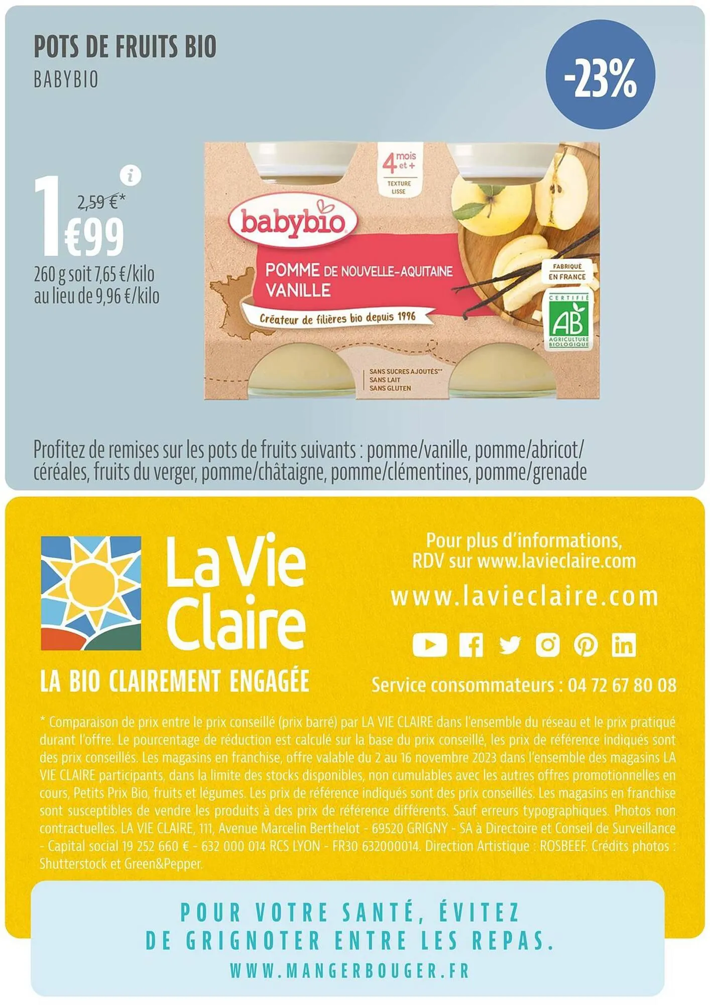 Catalogue La Vie Claire du 2 novembre au 16 novembre 2023 - Catalogue page 26