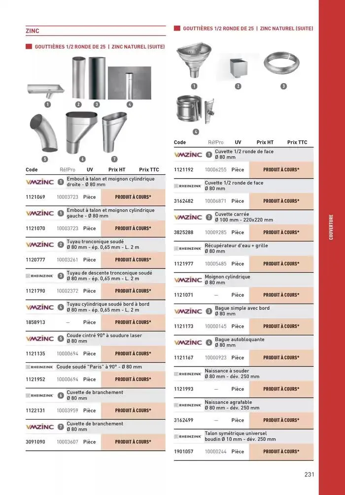 Matériaux 2025 du 1 janvier au 31 décembre 2025 - Catalogue page 231
