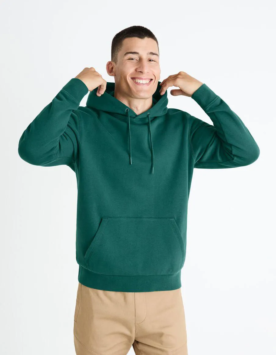 Sweat à capuche 100% coton - vert