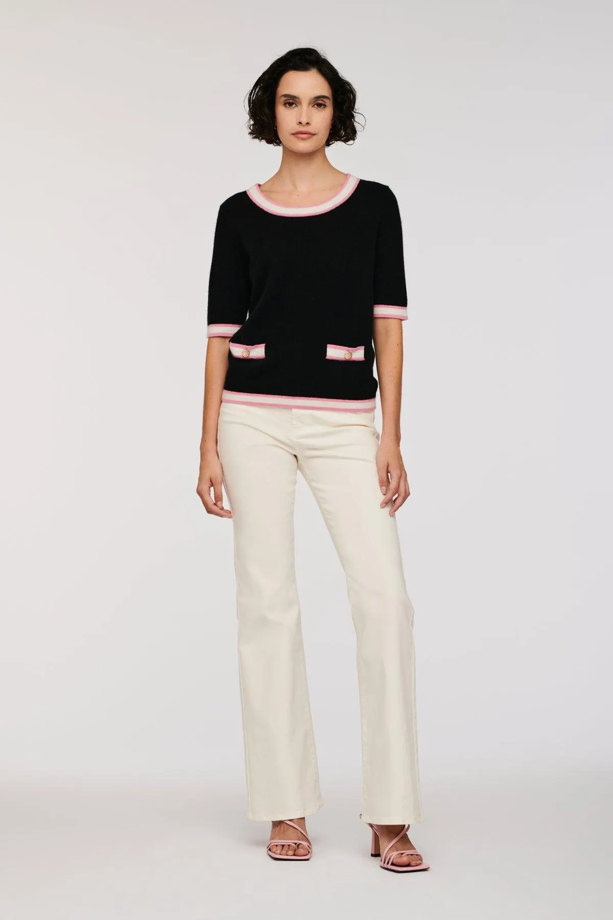 Pull bi-color en cachemire