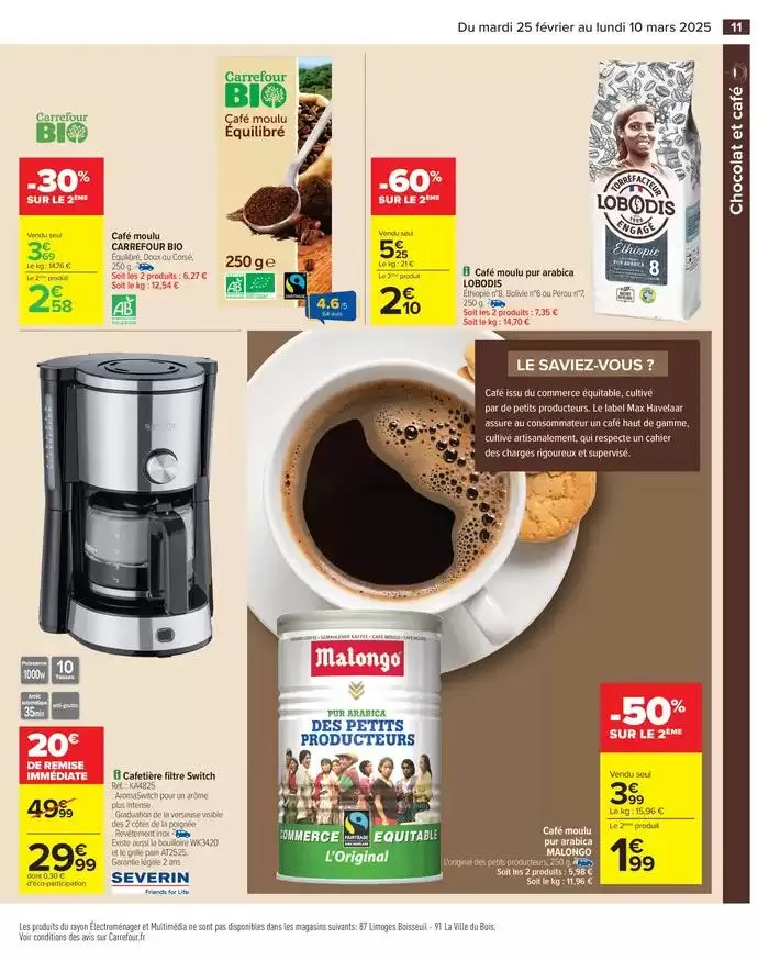 -50% SUR LE 2ÈME - CHOCOLAT ET CAFÉ du 25 février au 10 mars 2025 - Catalogue page 13