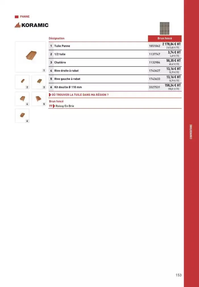Matériaux 2025 du 1 janvier au 31 décembre 2025 - Catalogue page 153