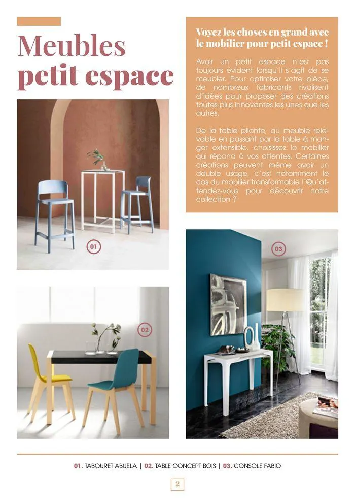 Optimisez votre pièce avec du mobilier pour petit espace du 29 avril au 31 août 2024 - Catalogue page 2