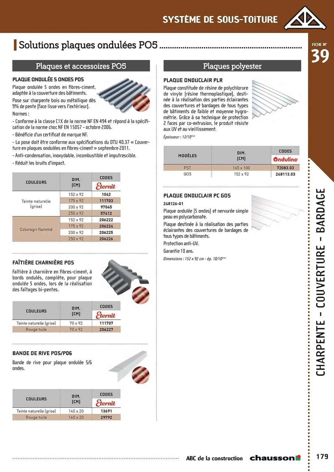 Catalogue Chausson Matériaux du 2 mai au 31 décembre 2025 - Catalogue page 181