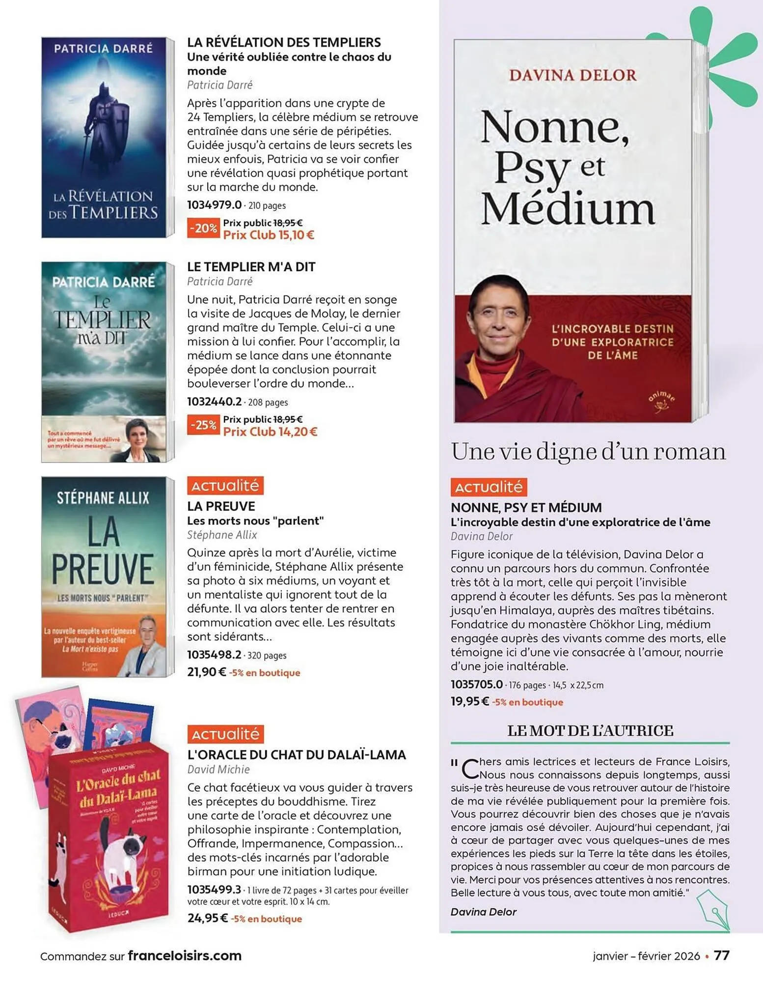 Catalogue France Loisirs du 1 janvier au 28 février 2026 - Catalogue page 77