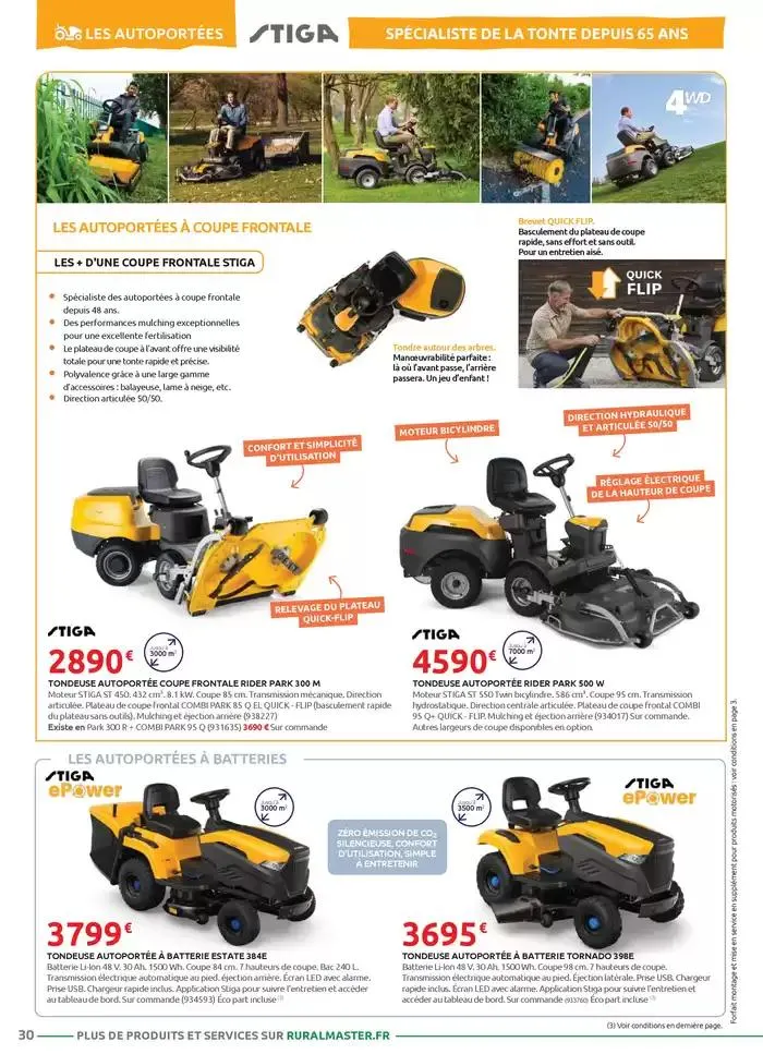 Motoculture et remorques du 1 mars au 31 mai 2025 - Catalogue page 30