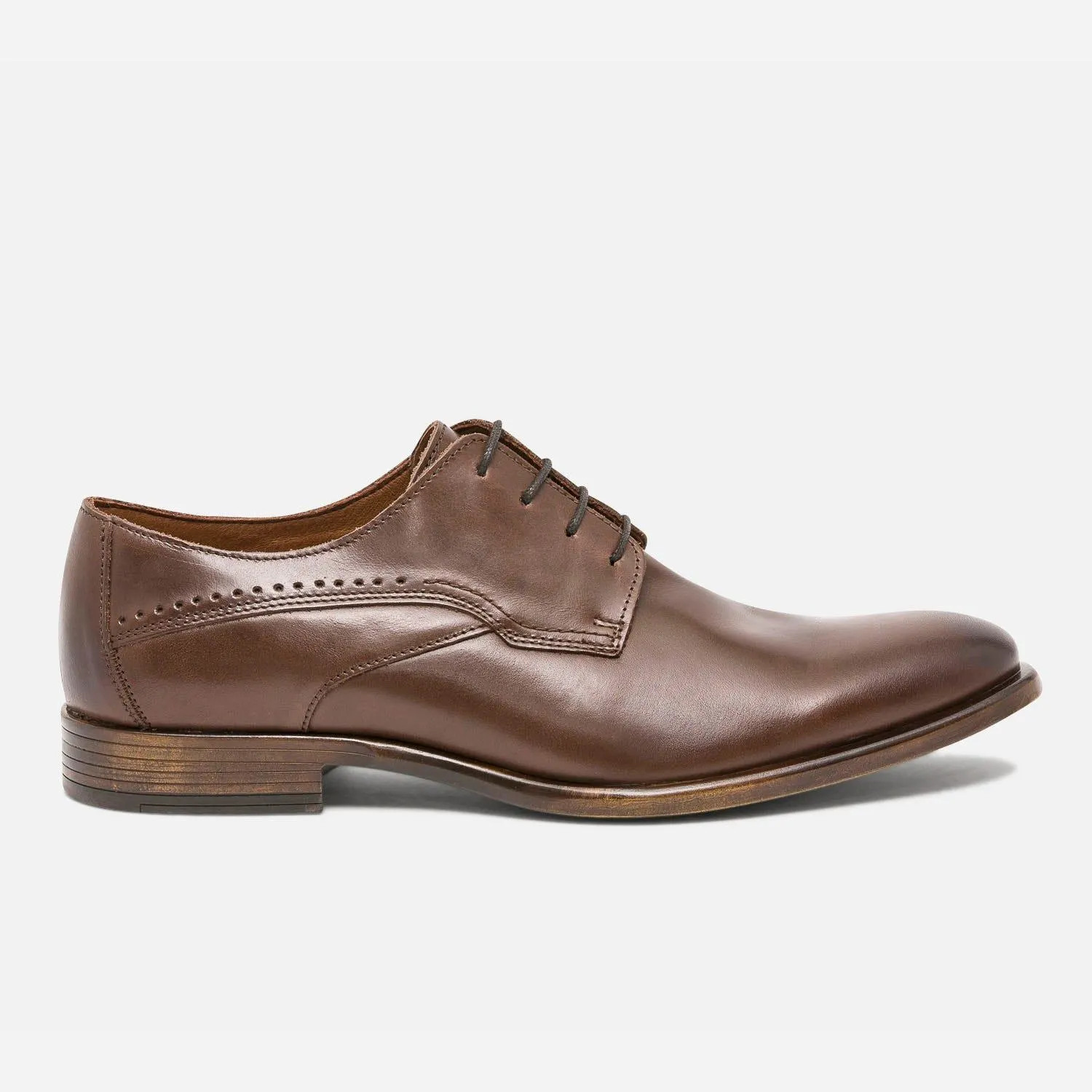 Derby marron éco-conçu en cuir