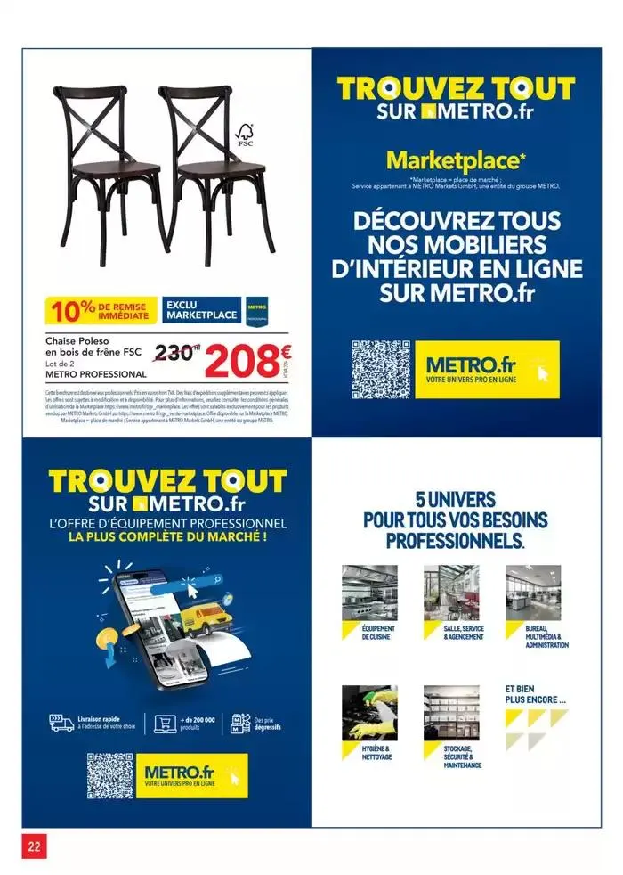 Metro #Sélection Promos Equipement du 28 février au 26 mars 2025 - Catalogue page 22
