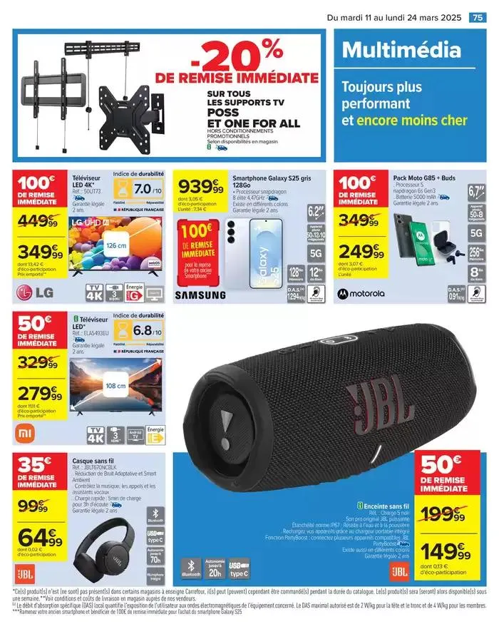 LES JOURS MEILLEURS AVEC LES PRODUITS CARREFOUR du 11 mars au 24 mars 2025 - Catalogue page 77